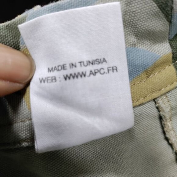 A.P.C. Mens Patterned Khaki Pockets Size M - Picture 8 of 8